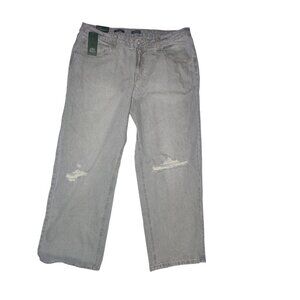 Wild Fable Gray Mid Rise 90s Relaxed Straight EasyRigid Jeans 16 NWT